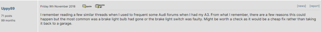 Audi Glow Plug Light Flashing